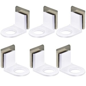 shower gel bottle rack hook self adhesive wall mounted shampoo holder hook shower gel bottle rack hanger liquid soap shower holder for wall kitchen bathroom toilet (6 pieces)