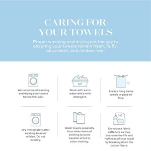 White Classic Luxury Hand Towels | 6 Pack Luxury Bath Sheet | 2 Pack Bundle (Brown)