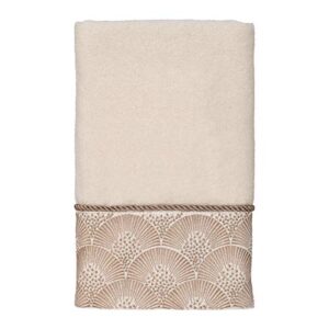 avanti linens deco shell hand towel, one size, ivory