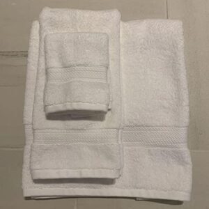 down etc bath sheet towel sahara 100% cotton dual core absorbent fast-drying towel for bath and shower, 33 x 70-inches, white bath sheet