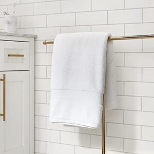 Down Etc Bath Sheet Towel Sahara 100% Cotton Dual Core Absorbent Fast-Drying Towel for Bath and Shower, 33 x 70-Inches, White Bath Sheet