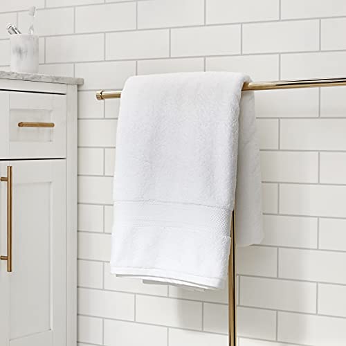 Down Etc Bath Sheet Towel Sahara 100% Cotton Dual Core Absorbent Fast-Drying Towel for Bath and Shower, 33 x 70-Inches, White Bath Sheet