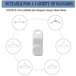 50PCS Clothes Hanger Connector Hooks, White Colors Hanger Extender Clips, Cascading Hanger Hooks Plastic Magic Hanger Hooks for Hangers Space Saving and Clothes Closet Organizer (White-50pcs)