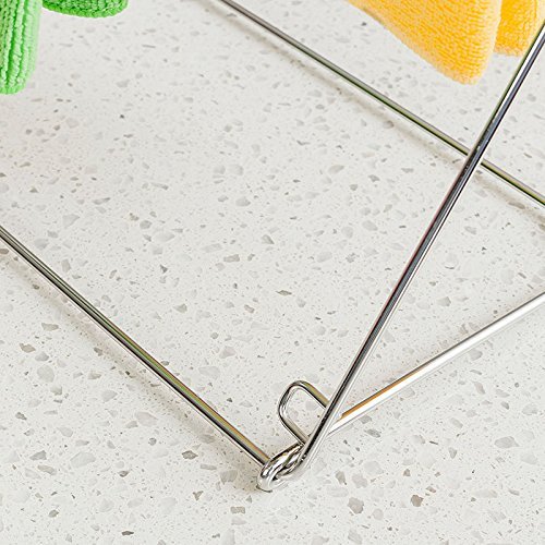 Da Jia Folable Kitchen Towel Rag Rail Drying Rack Holder Shelf Household Hanging Storage Organizer