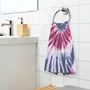 ALAZA Spiral Tie Dye Pattern Hand Towels for Bathroom 1OO% Cotton 2 pcs Face Towel 16 x 28 inch, Absorbent Soft & Skin-Friendly