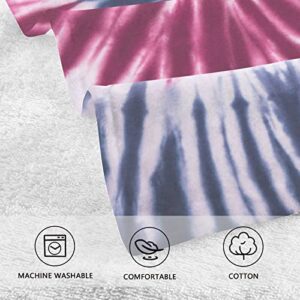 ALAZA Spiral Tie Dye Pattern Hand Towels for Bathroom 1OO% Cotton 2 pcs Face Towel 16 x 28 inch, Absorbent Soft & Skin-Friendly