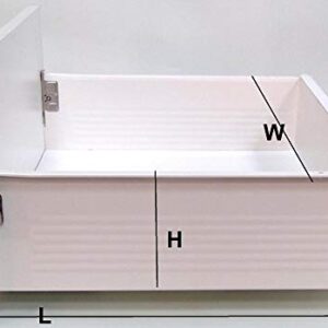 Metal Drawer Box Replacement with Slides - Slide Out Metal Sides and Slides Choose Your Width, 20" deep (6" High)