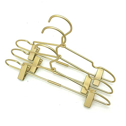 Koobay 12.5" Gold Metal Baby Clothes Clips Hanger Children Kids Coat Hanger Display and Storage 10Pack