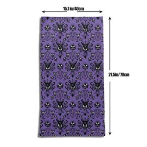 MSGUIDE Haunted Mansion Hand Towels Ultra Soft Highly Absorbent Bathroom Towel Multipurpose Thin Kitchen Dish Guest Towel for Bathroom, Hotel, Gym and Spa Christmas Decor (27.5" x 15.7")