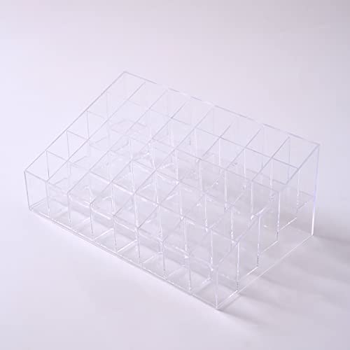 FSCGIFE 24 Spaces Lipstic Organzier Clear Lisptic Holder Acrylic Makeup Organizer Prefume Organizer Cosmetic Display Cases