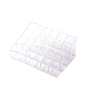 FSCGIFE 24 Spaces Lipstic Organzier Clear Lisptic Holder Acrylic Makeup Organizer Prefume Organizer Cosmetic Display Cases