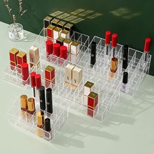 FSCGIFE 24 Spaces Lipstic Organzier Clear Lisptic Holder Acrylic Makeup Organizer Prefume Organizer Cosmetic Display Cases