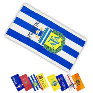 RENGVY Soccer Football National Team Fans Beach Sports Absorbent Large Towel Bath Towel (France)