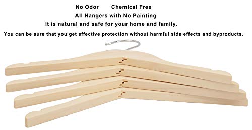 Premium Children Kids Baby Toddler Solid Unfinished/Natural Wood Coat Dress Hangers, Wooden Clothes Hangers- 360° Stronger Swivel Hook- Smoothly Cut Notches-10 Pack- Natural Color LM02KN