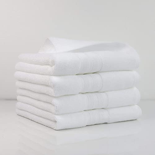 Made Here American Heritage by 1888 Mills 100% Organic Cotton Luxury Hand Towel(4pk) - White