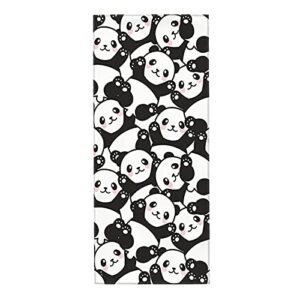 xwqwer cute panda hand towels 27.5 x 12 in ultra soft highly absorbent dish guest towel bathroom kitchen multipurpose towel for gym, hotel, spa and home decor