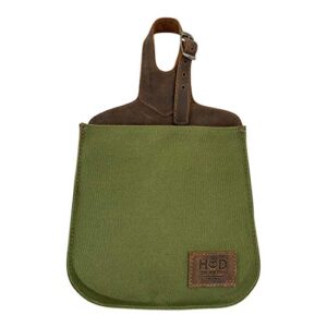 hide & drink, hanging storage bag handmade from olive green canvas - organize and store small valuables in this compact pack, accessories pouch - great for miscellaneous items, travel, camping - olive