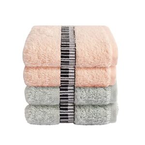 yllwh towel wash face household cotton water wipe hair hand bath couples adults not easy to lose hair (color : a 4ps, size : 50x25cm)