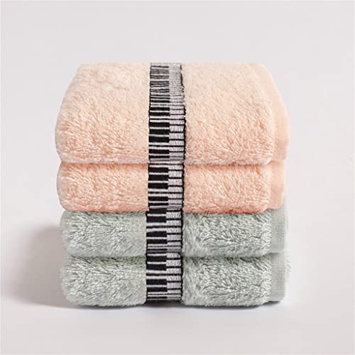 YLLWH Towel wash face Household Cotton Water Wipe Hair Hand Bath Couples Adults not Easy to Lose Hair (Color : A 4PS, Size : 50x25cm)