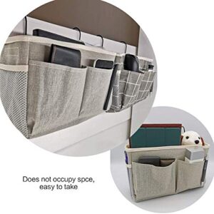 Bedside Hanging Storage Organizer Hanging Organizer Bag Holder Organizer for Book (Gray) (Gray, Patternless)