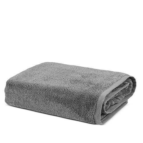 TURKUOISE TURKISH TOWEL % 100 Cotton Turkish Luxury and Super Soft Towels - 1 Piece 40 by 80 inches Oversized Bath Sheet (Gray)