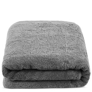 TURKUOISE TURKISH TOWEL % 100 Cotton Turkish Luxury and Super Soft Towels - 1 Piece 40 by 80 inches Oversized Bath Sheet (Gray)