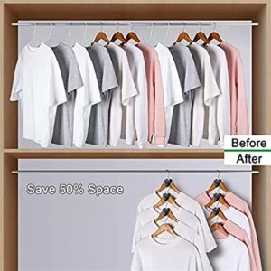 18 PCS Clothes Hanger Connector Hooks, Space Saving Hanger Extender Hooks, Cascading Hanger Hooks, Create Up to 5X More Closet Space, Closet Space Connection Storage Hooks for Closets (Heart)