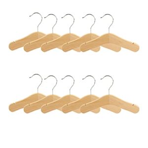 qonia wooden baby hangers,kids hangers,notched shoulder design for children,decoration hanger,10 pack,medium