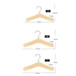 QONIA Wooden Baby Hangers,Kids Hangers,Notched Shoulder Design for Children,Decoration Hanger,10 Pack,Medium