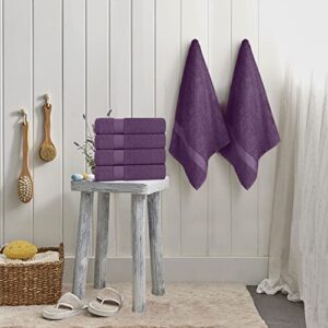 Utopia Towels [6 Pack Bath Towel Set, 100% Ring Spun Cotton (24 x 48 Inches) Medium Lightweight and Highly Absorbent Quick Drying Towels, Premium Towels for Hotel, Spa and Bathroom (Plum)