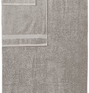 Amazon Basics 6-Piece Fade Resistant Bath, Hand and Washcloth Towel Set - Cotton, Gray