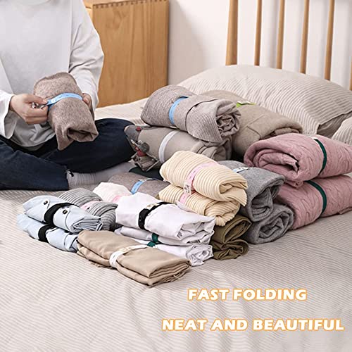 Linwnil 30Pcs Roll-up Clothes Storage Elastic Band, Adjustable Clothing Storage Strap with Button and Buttonholes, Travel Luggage Space Saver, Drawer and Closet Organizer