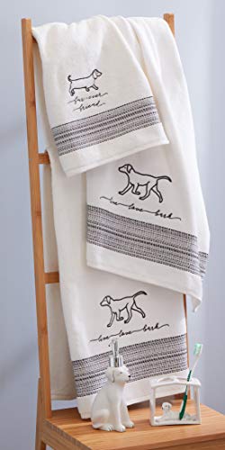 SKL Home by Saturday Knight Ltd. Fur Ever Friends 2-Piece Hand Towel Set, White