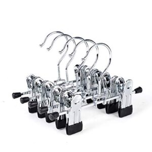 amber home 20 pack 6" metal boots hangers with 2 adjustable clips, portable multifunctional hangers space saving for socks hats towels bags, clips hanger for pet clothes and traveling (20 pack)