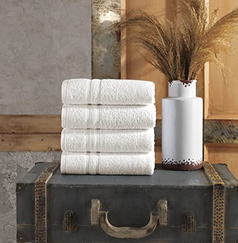 Hammam Linen Bath Sheet Towels 6 Pieces Bundle | Includes: 2 Luxury Bath Sheet Towels, 4 Hand Towels | Quality, Soft Towel Set | Sea Salt