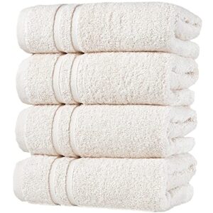 Hammam Linen Bath Sheet Towels 6 Pieces Bundle | Includes: 2 Luxury Bath Sheet Towels, 4 Hand Towels | Quality, Soft Towel Set | Sea Salt