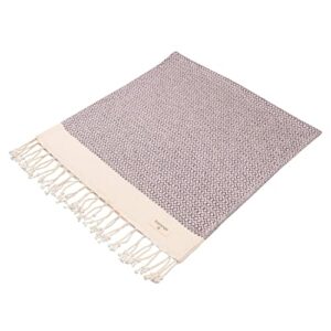 BAROOGA Turkish Hand Towel (Set of 2) for Kitchen and Bathroom | Diamond Weave, 100% Cotton, 18 X 38 inches | Prewashed Peshtemal Towel for Face, Hand, Hair, Yoga, Dishcloth, Tea Towel