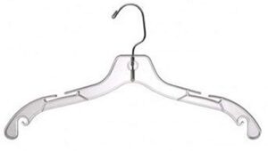 only hangers clear plastic 17" dress hanger (box of 50)