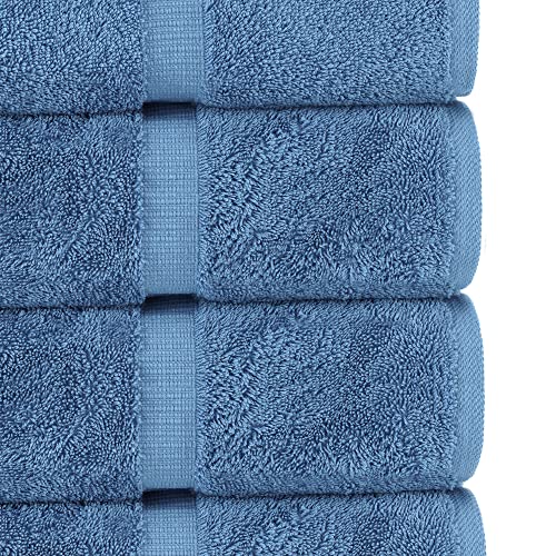 Chakir Turkish Linens Luxury Spa and Hotel Quality Premium Turkish Cotton 6-Piece Towel Set (2 x Bath Towels, 2 x Hand Towels, 2 x Washcloths)