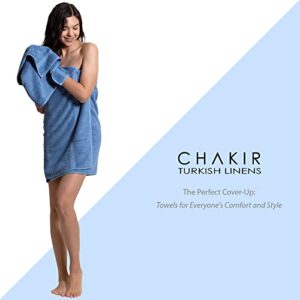 Chakir Turkish Linens Luxury Spa and Hotel Quality Premium Turkish Cotton 6-Piece Towel Set (2 x Bath Towels, 2 x Hand Towels, 2 x Washcloths)