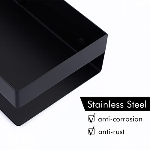 KES Bathroom Shower Shelf Stainless Steel Rustproof Bath Shelf Basket Caddy Square Modern Style Wall Mounted Matte Black, BSC205S40A-BK