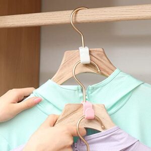 Clothes Hanger Connector Hooks,Sturdy Space Saving Hanger Hooks Pack of 100 Hanger Extender Clips 4-Color Hanger Hooks for Clothes Storage