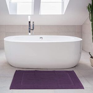 Utopia Towels Bundle Pack of 600 GSM Bath Sheet Set (2-Pack) and Banded Bath Mats (2-Pack) – 100% Ring-Spun Cotton – Highly Absorbent – Soft & Luxurious – Plum