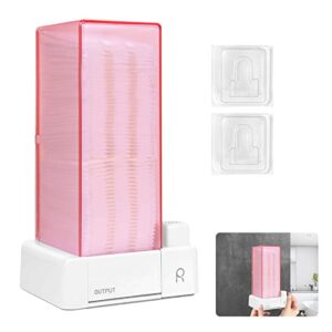 automatic cotton pad holder, square press out cosmetic cotton makeup removers pad holder, makeup cotton organizer container dispenser storage display rack