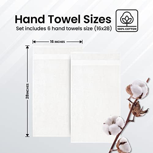 Infinitee Xclusives Premium White Bath Sheets – Pack of 2, 35x70 Inches Large Bath Sheet Towel + Hand Towels - Pack of 6 + Washcloths Set – Pack of 12