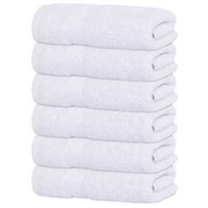 Infinitee Xclusives Premium White Bath Sheets – Pack of 2, 35x70 Inches Large Bath Sheet Towel + Hand Towels - Pack of 6 + Washcloths Set – Pack of 12