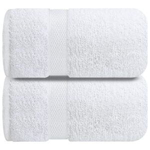 Infinitee Xclusives Premium White Bath Sheets – Pack of 2, 35x70 Inches Large Bath Sheet Towel + Hand Towels - Pack of 6 + Washcloths Set – Pack of 12