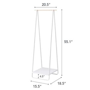 Yamazaki Shelf Home Free Standing Hanger | Steel | Coat Rack, One Size, White