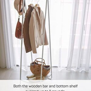 Yamazaki Shelf Home Free Standing Hanger | Steel | Coat Rack, One Size, White