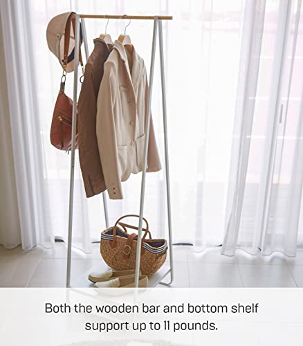 Yamazaki Shelf Home Free Standing Hanger | Steel | Coat Rack, One Size, White